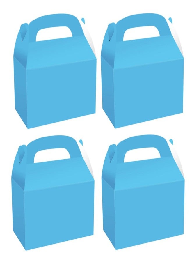 كوبو صندوق هدايا حفلات كوبو، 24 قطعة، صناديق كرتونية ذات شكل مثلث ومقابض، صناديق هدايا للحفلات، مناسبة للهالوين، الكريسماس، عيد الشكر، هدايا للأطفال، حفلات أعياد الميلاد، حفلات الزفاف (أزرق) - Image 2